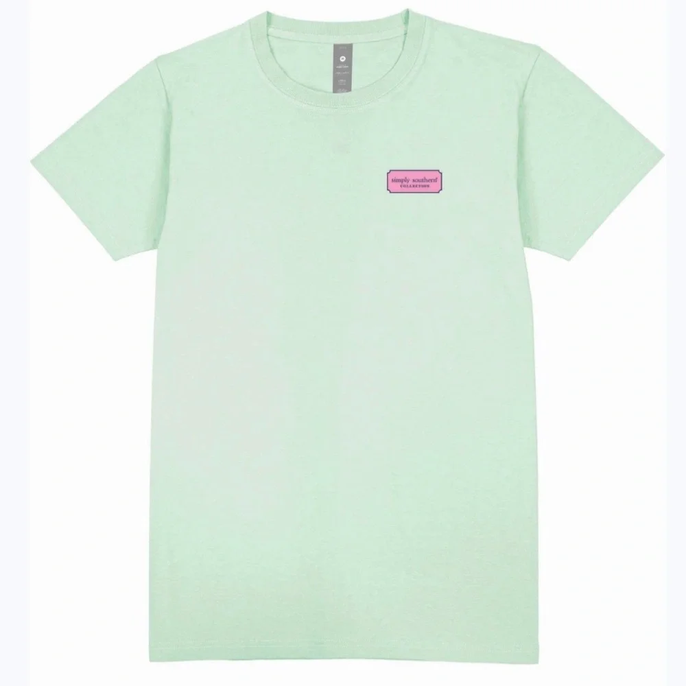 Simply Southern Sandy Paws Salty Kisses Tee Women’s XXL Dog Float Mint T-shirt - Picture 3 of 5